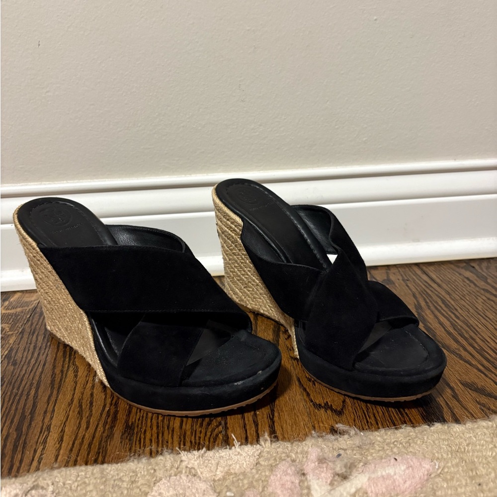 Tory Burch Bailey Mule Wedges 9.5